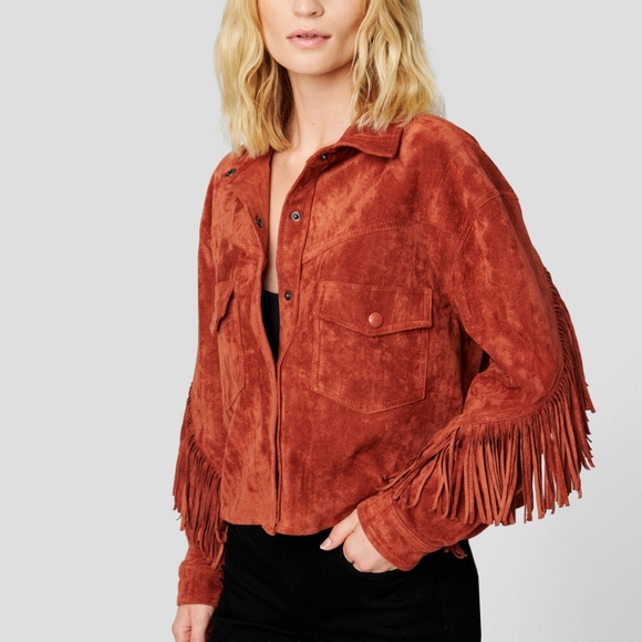 Blank NYC Faux Suede Shacket Size S NWT - Picture 3 of 12